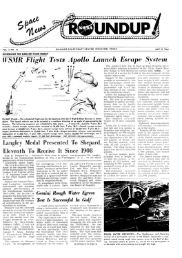 WSMR Flight Tests Apollo Launch Escape System
