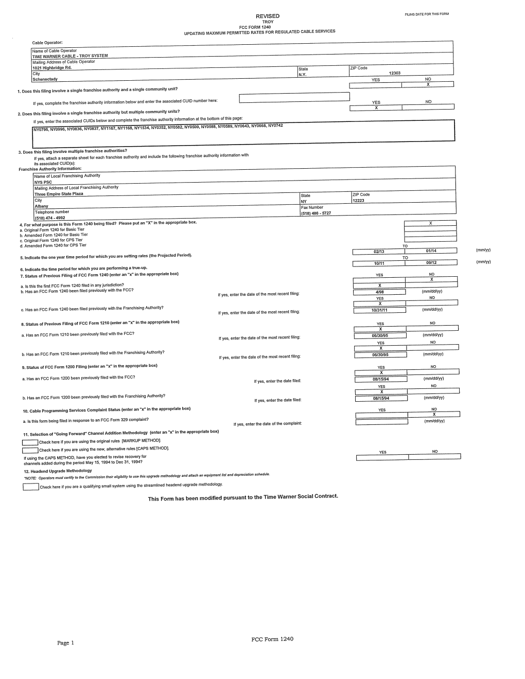 REVISED This Form Has Been Modified Pursuant to the Time