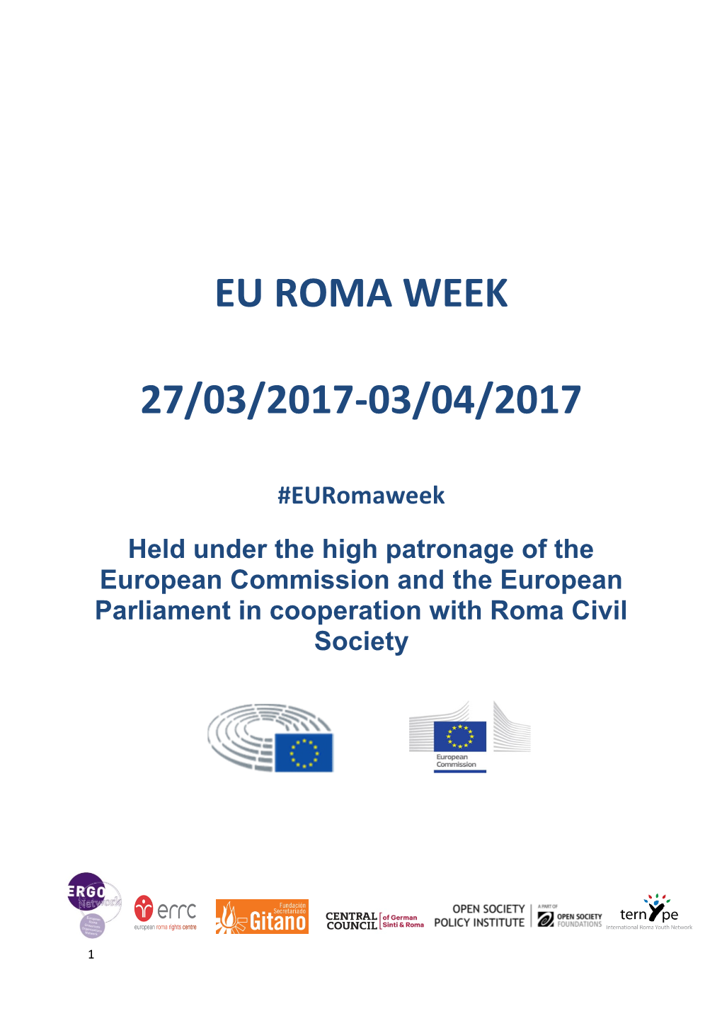 Eu Roma Week 27/03/2017-03/04/2017