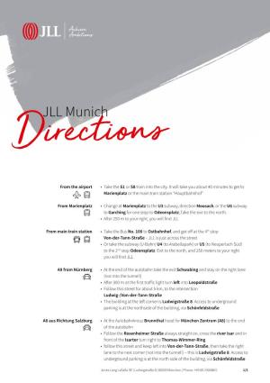 Directions to JLL Munich [PDF]