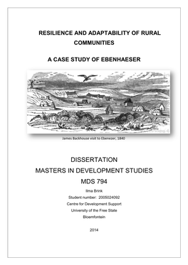 Dissertation Masters in Development Studies Mds 794
