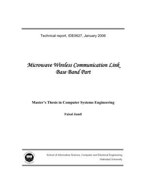 Microwave Wireless Communication Link Base Band Part