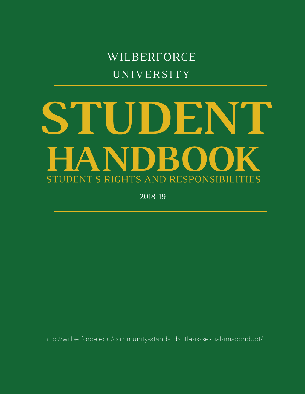 2018-19-Wilberforce University Student-Handbook