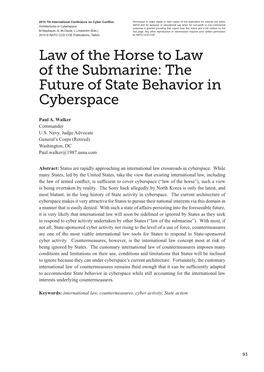 The Future of State Behavior in Cyberspace