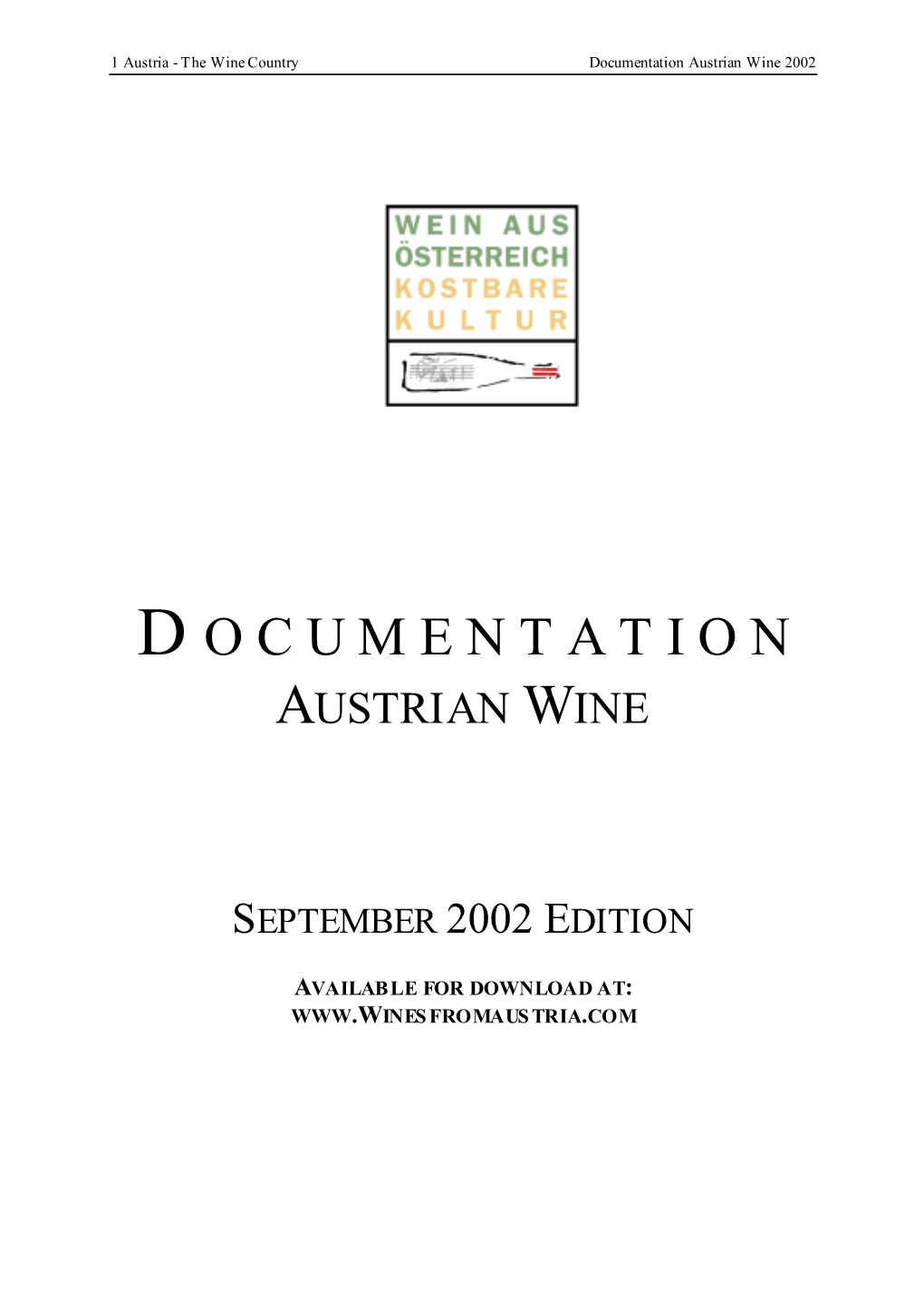 The Wine Country Documentation Austrian Wine 2002