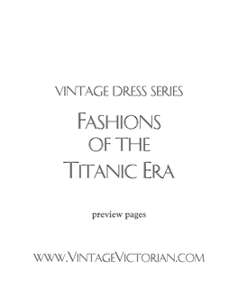 Fashions of the Titanic Era