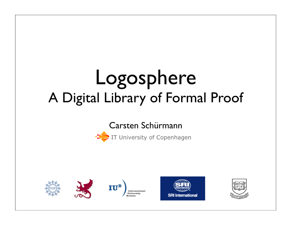 Logosphere a Digital Library of Formal Proof