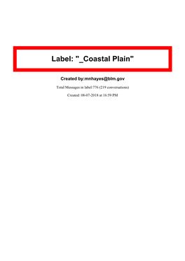 Label: " Coastal Plain"