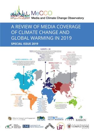 A Review of Media Coverage of Climate Change and Global Warming in 2019 Special Issue 2019