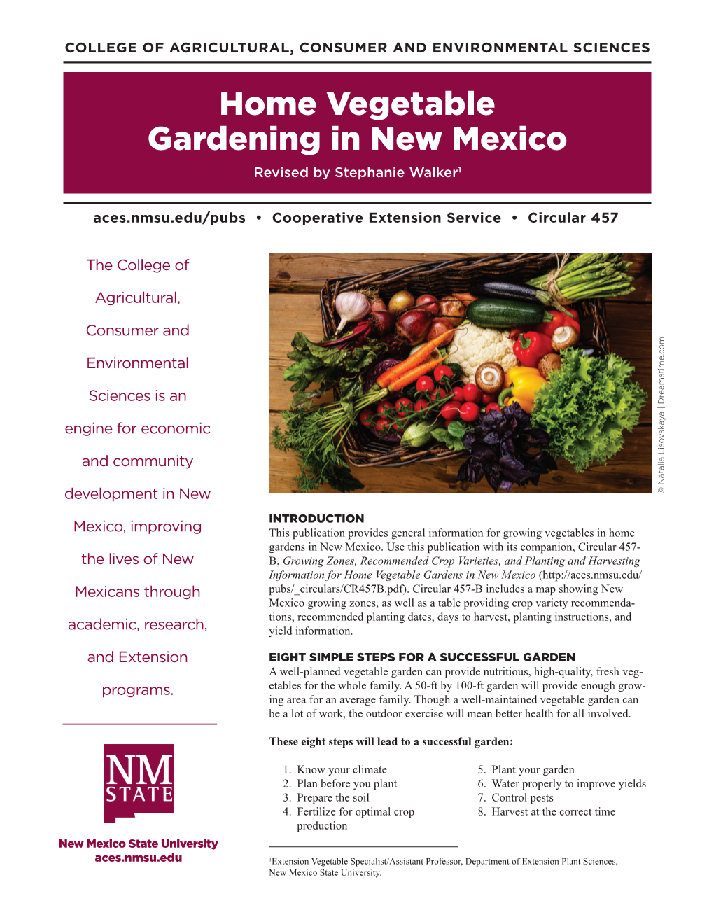 Circular 457: Home Vegetable Gardening in New Mexico