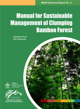 Manual for Sustainable Management of Clumping Bamboo Forest