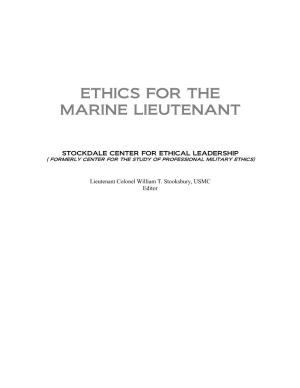 Ethics for the Marine Lieutenant