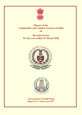 Report of the Comptroller and Auditor General of India on Revenue Sector for the Year Ended 31 March 2016