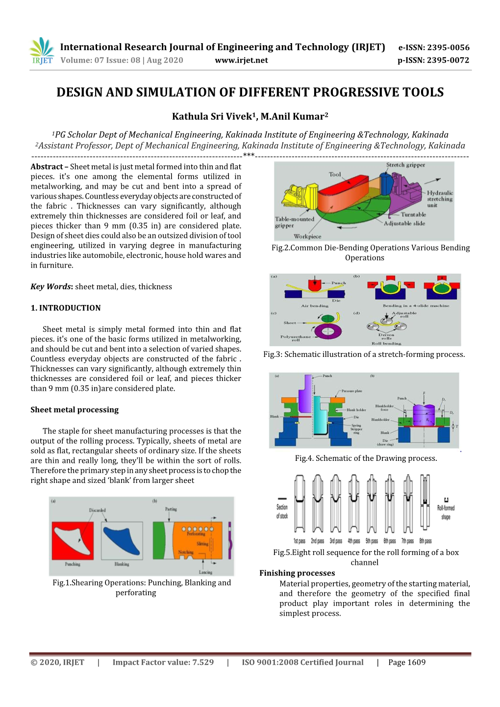 Design and Simulation of Different Progressive Tools