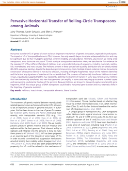 Pervasive Horizontal Transfer of Rolling-Circle Transposons Among Animals