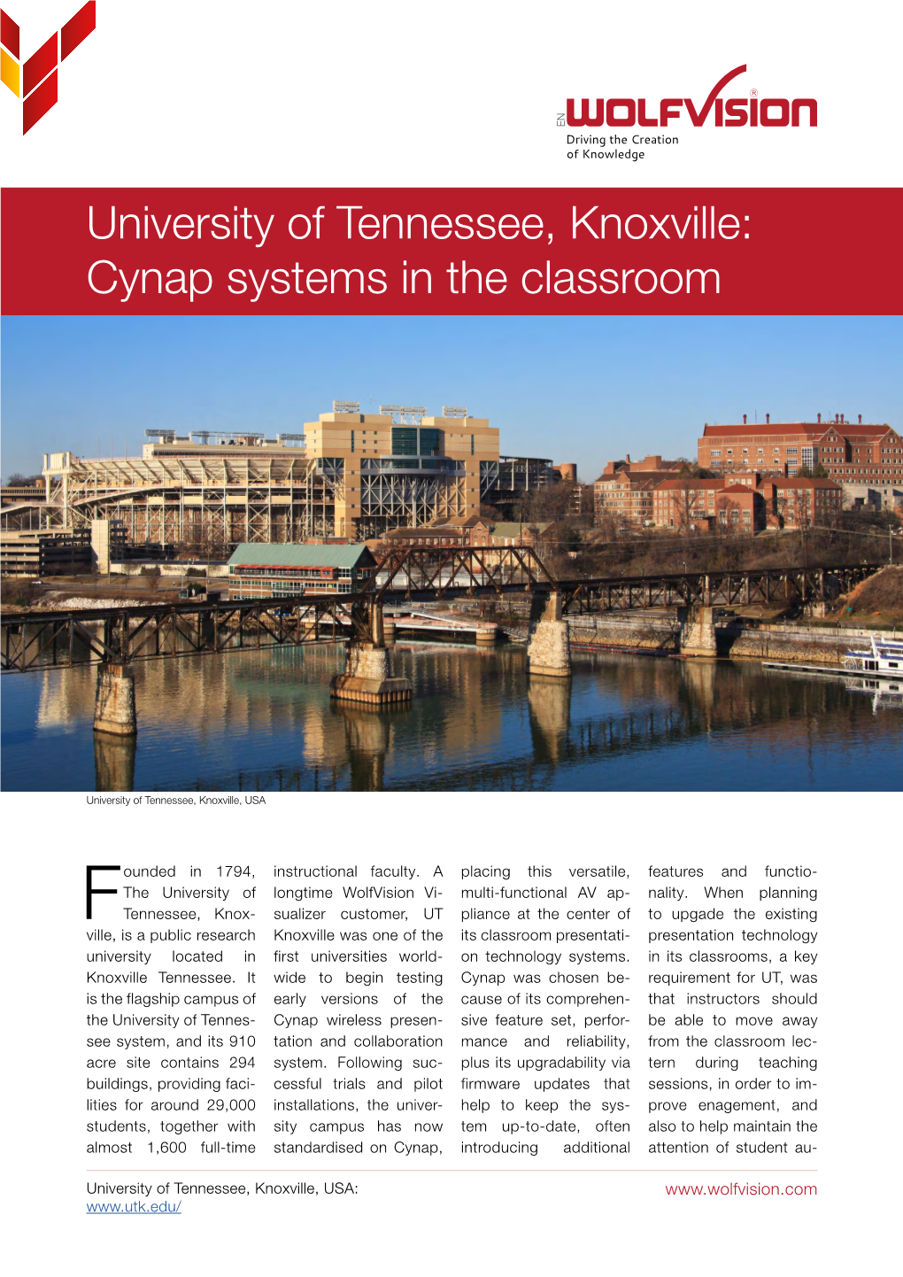 University of Tennessee, Knoxville: Cynap Systems in the Classroom