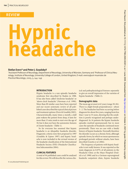 REVIEW Hypnic Headache