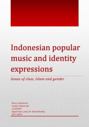 Indonesian Popular Music and Identity Expressions