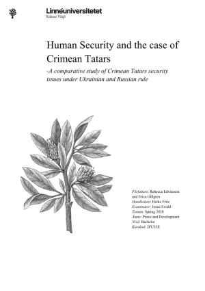 Human Security and the Case of Crimean Tatars -A Comparative Study of Crimean Tatars Security Issues Under Ukrainian and Russian Rule