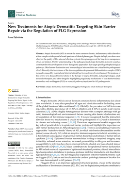 New Treatments for Atopic Dermatitis Targeting Skin Barrier Repair Via the Regulation of FLG Expression