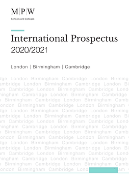 International Prospectus 2020/2021