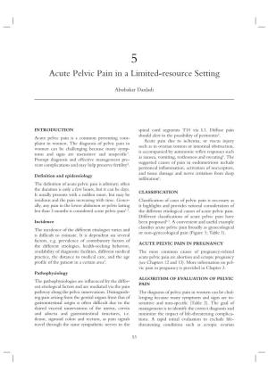 Acute Pelvic Pain in a Limited-Resource Setting