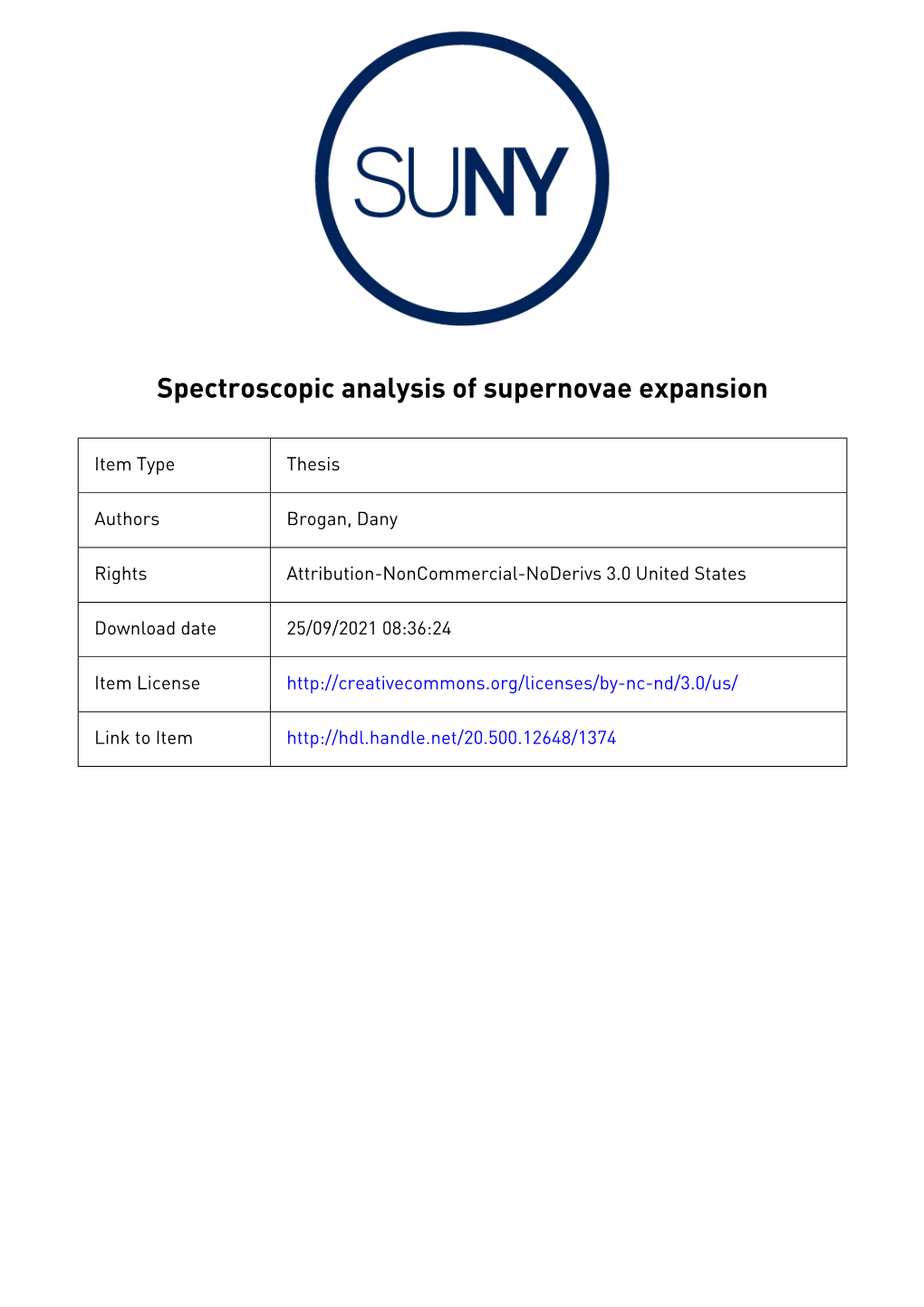 Spectroscopic Analysis of Supernovae Expansion