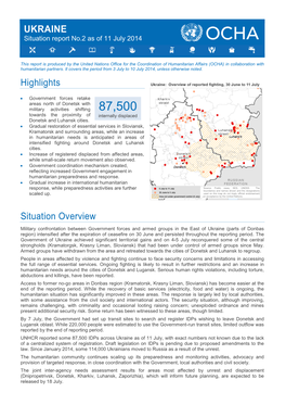 Highlights Situation Overview UKRAINE