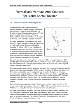 Vermali and Vermaul Area Councils Epi Island, Shefa Province