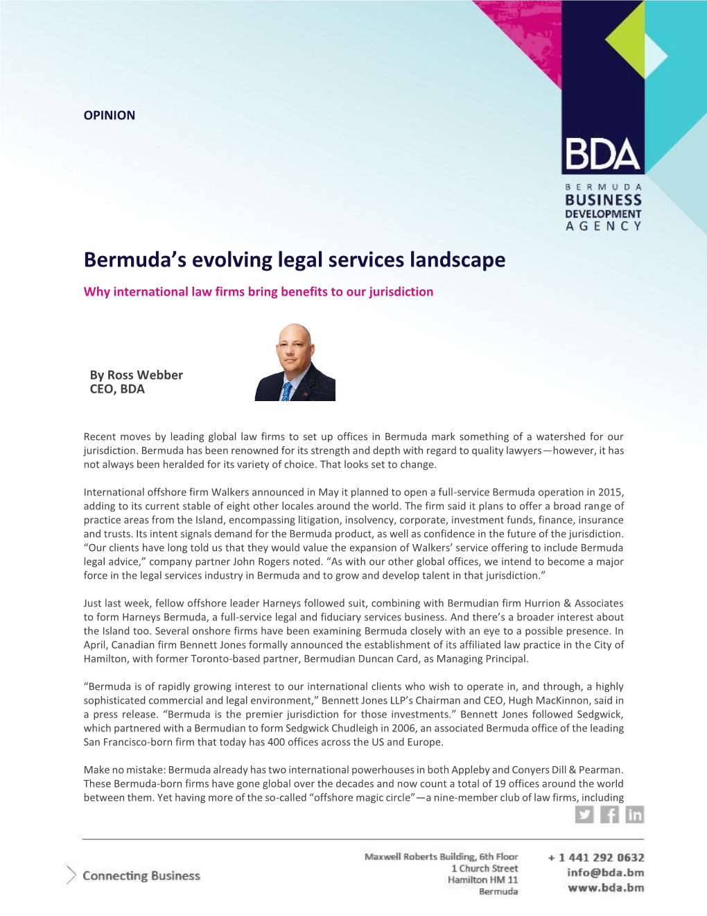 Bermuda's Evolving Legal Services Landscape