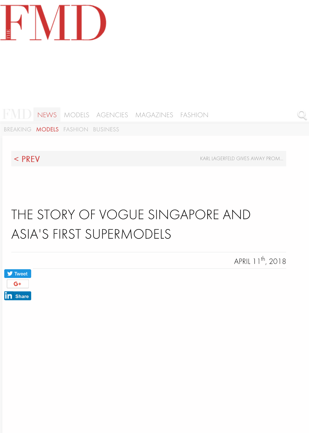 The Story of Vogue Singapore and Asia's First Supermodels