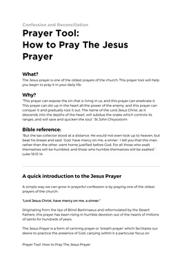 How to Pray the Jesus Prayer