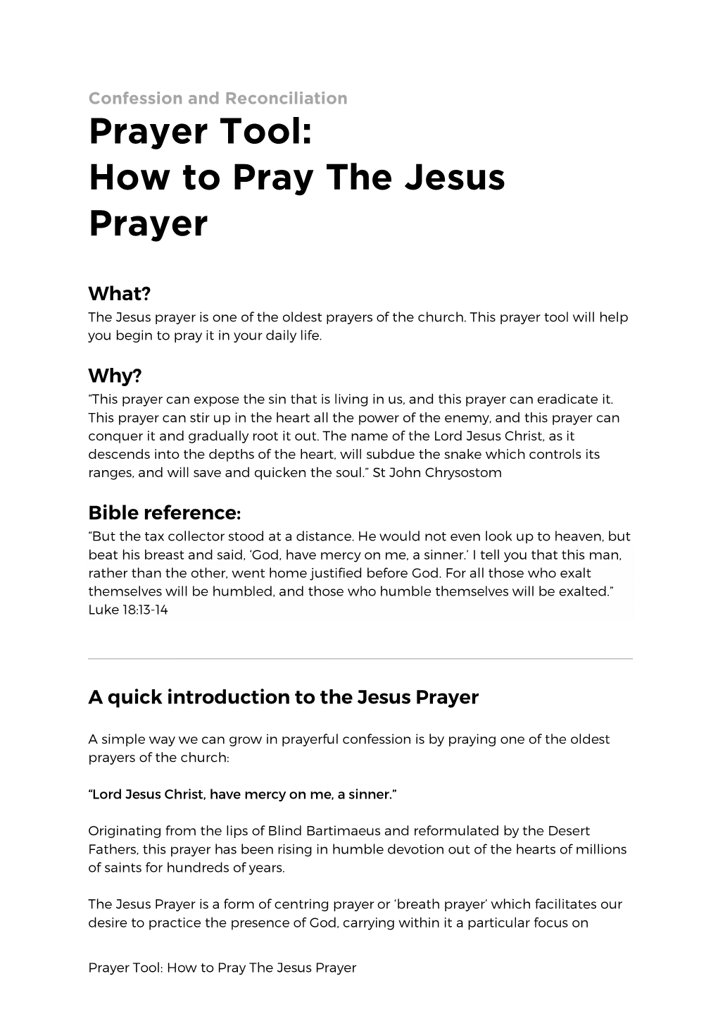 How to Pray the Jesus Prayer
