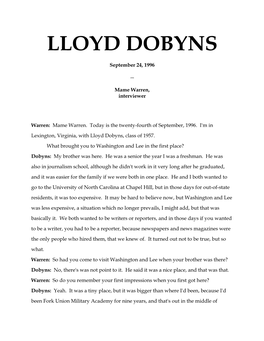 Lloyd Dobyns