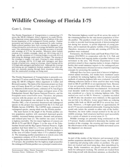 Wildlife Crossings of Florida 1-75