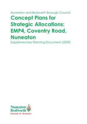 Concept Plans for Strategic Allocations: EMP4, Coventry Road, Nuneaton Supplementary Planning Document (2020)