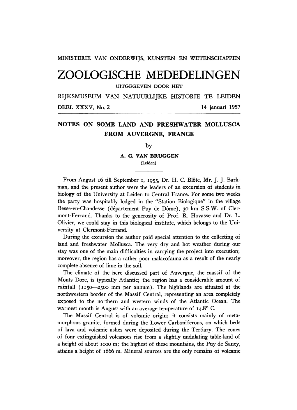 Zoologische Mededelingen