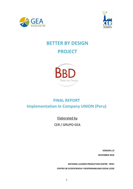 Better by Design Project