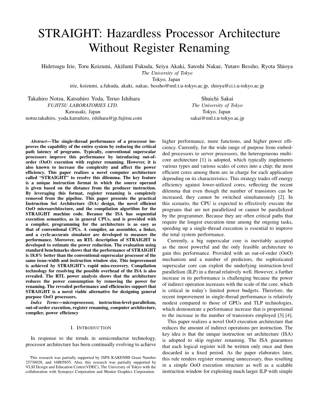 Hazardless Processor Architecture Without Register Renaming