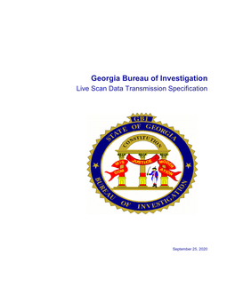 Georgia Bureau of Investigation Live Scan Data Transmission Specification