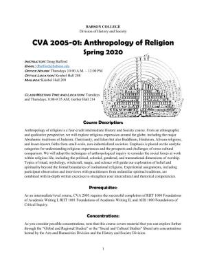 CVA 2005-01: Anthropology of Religion Spring 2020
