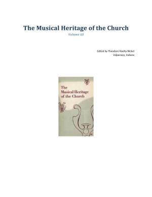 The Musical Heritage of the Church Volume III