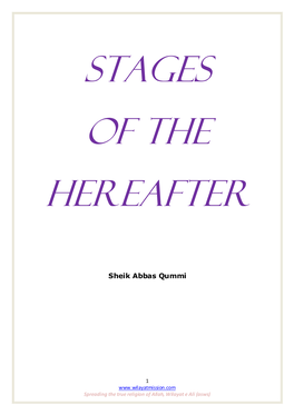 Stages of the Hereafter