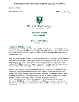 Richard Bland College Committee