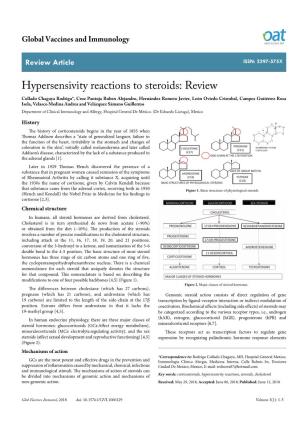 Hypersensivity Reactions to Steroids: Review