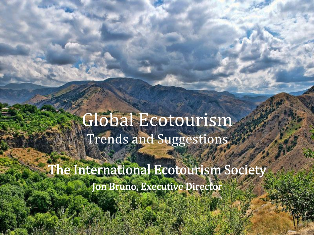 Global Ecotourism Trends and Suggestions