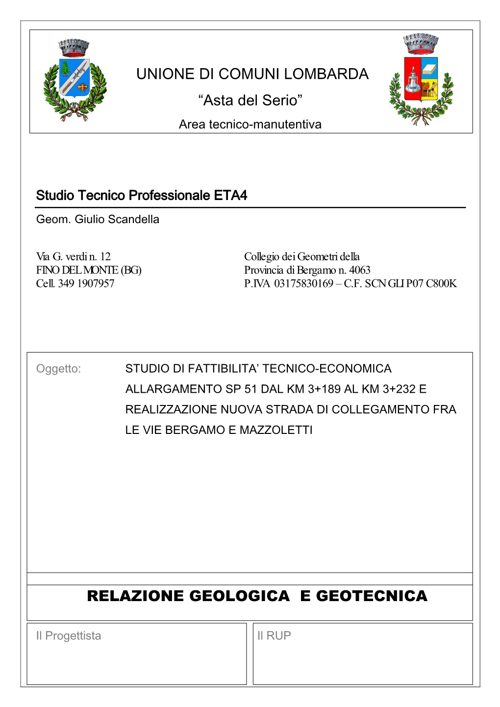 Relazione Geologica E Geotecnica