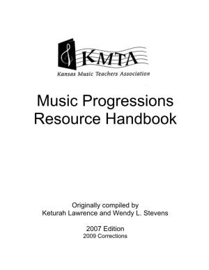 Music Progressions Resource Handbook