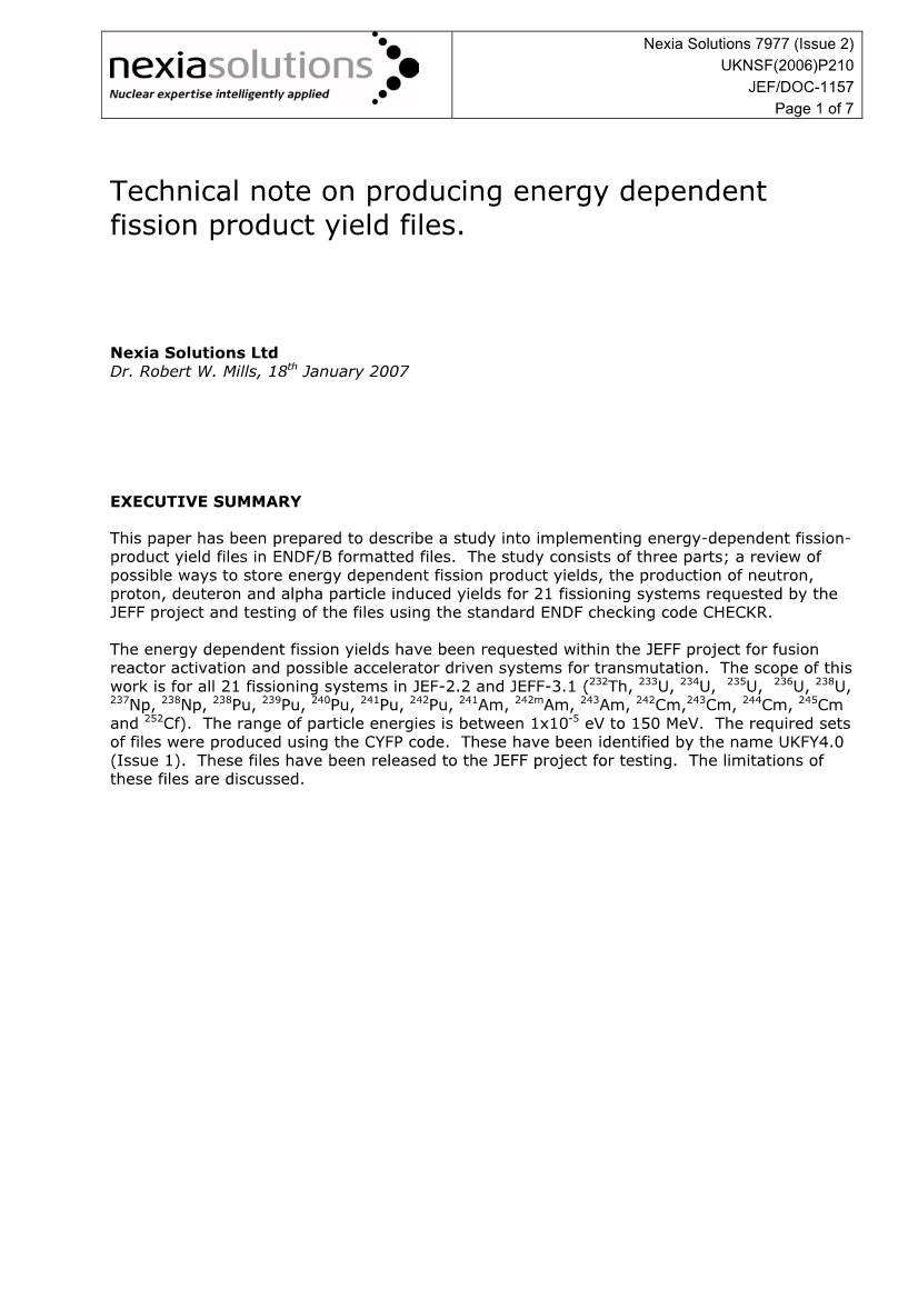 Technical Note on Producing Energy Dependent Fission Product Yield Files