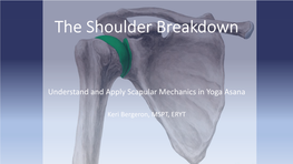 The Shoulder Breakdown (PDF)